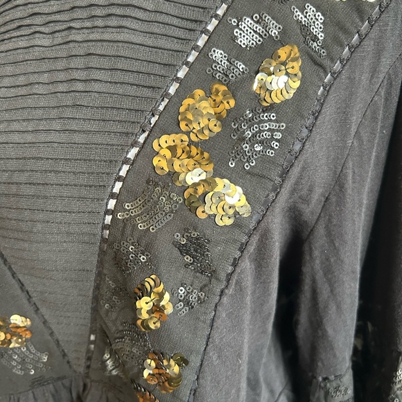 NWT Anthropologie Neale Sequin Peplum Top Sz XL Night Out Whimsigoth Renaissance - Picture 7 of 16